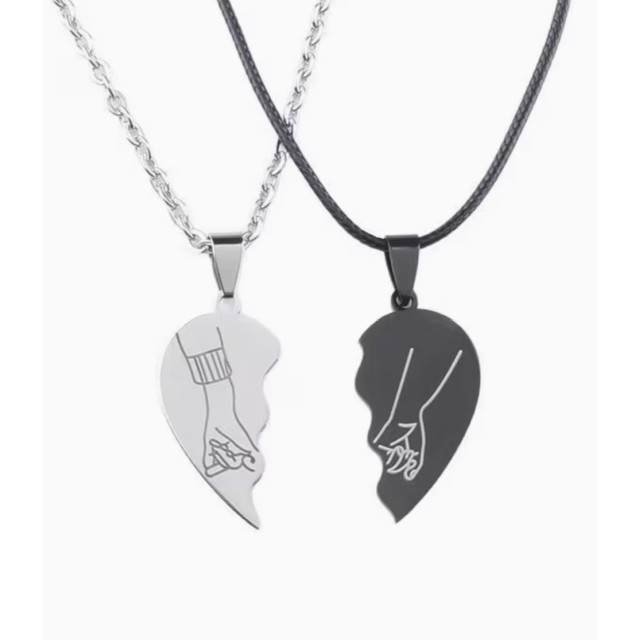 Komplet dveh personaliziranih ogrlic z rokama in osebno gravuro