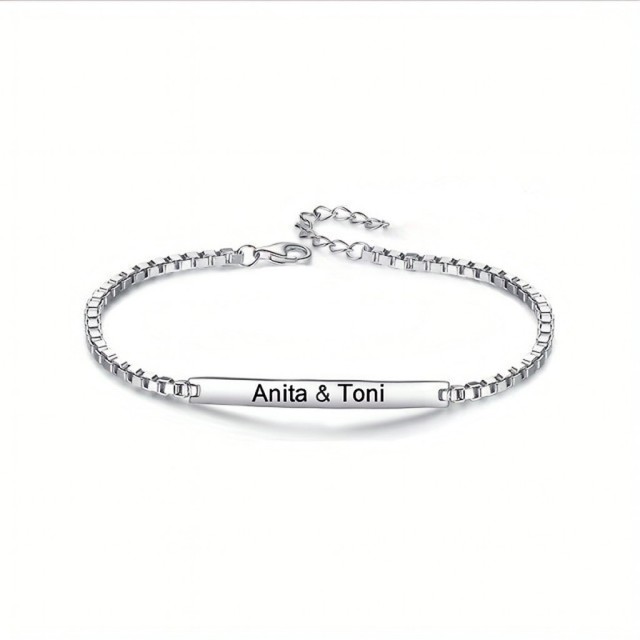 Komplet 2 personaliziranih zapestnic z gravuro po vaši želji