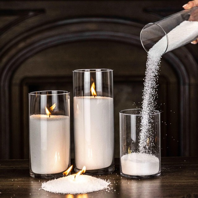 Bel voščeni pesek za sveče brez taljenja