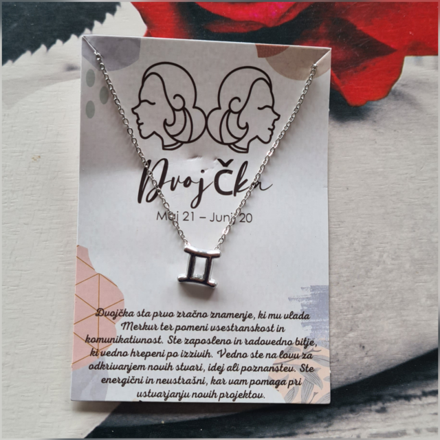 Verižica srebrna HOROSKOP, 12 nebesnih znamenj