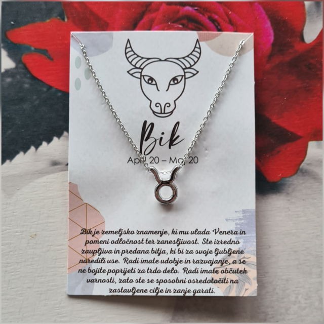 Verižica srebrna HOROSKOP, 12 nebesnih znamenj
