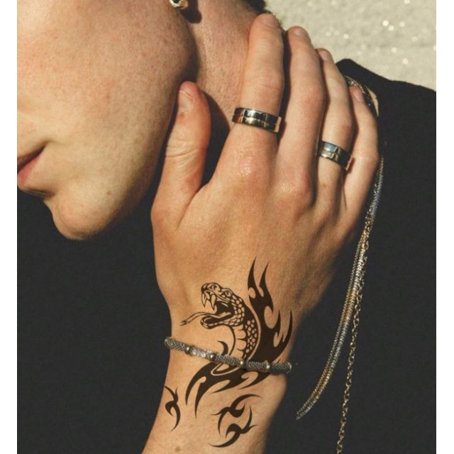 Set manjših tatujev v črni barvi - 20 v kompletu 