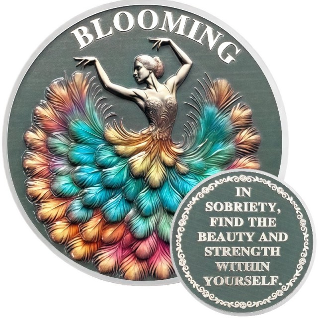 Spominski kovanec BLOOMING – moč, lepota in preobrazba 