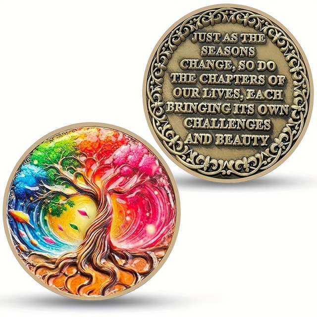 Spominski kovanec Drevo letnih časov – spremembe, izzivi in lepota življenja