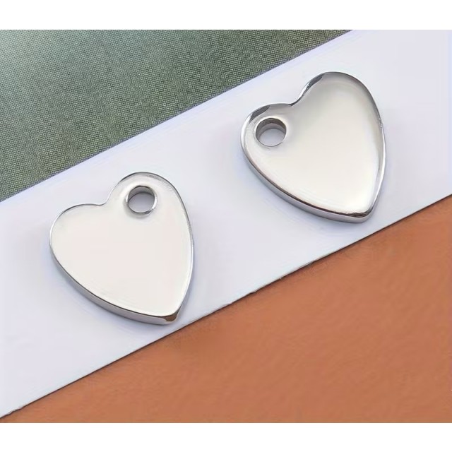 Obesek v obliki srca za izdelavo nakita - 10 kosov