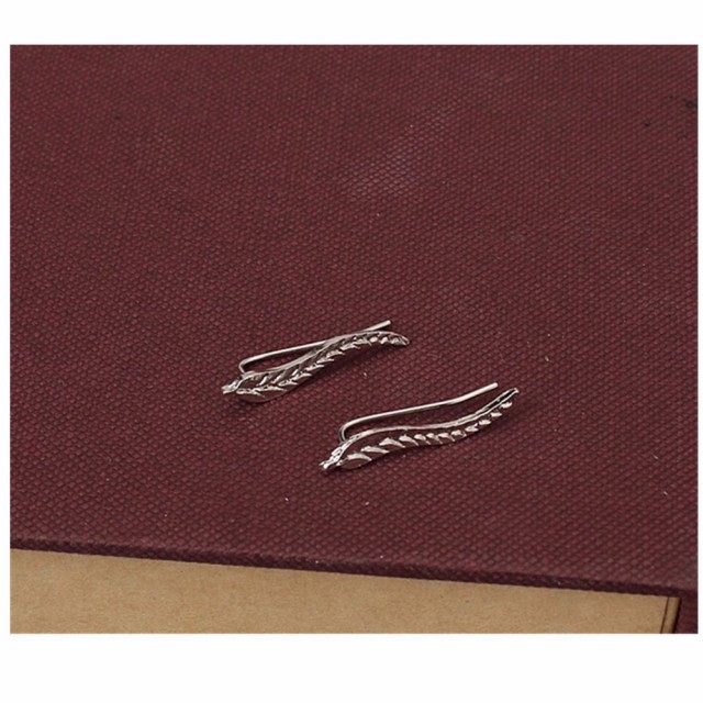 Uhani listek dve barvi modni