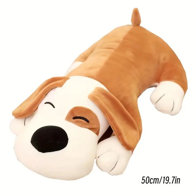 XXL plišasta igrača rjav kužek 50cm