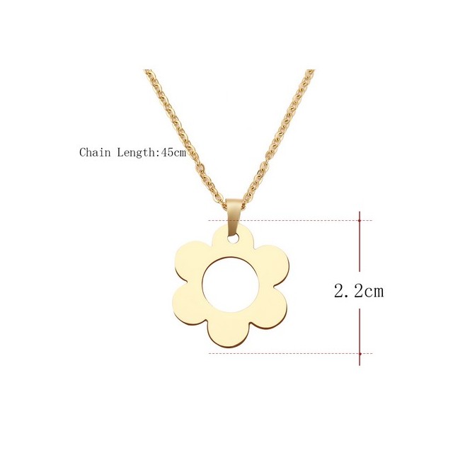 Verižica modna cvet v srebrni barvi