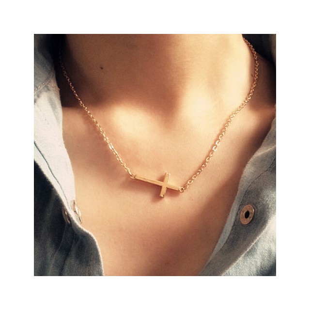 Trenda verižica KRIŽ zlata