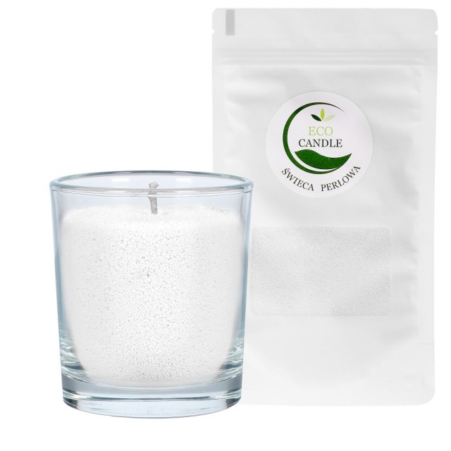 Bel vosek v perlicah za sveče brez taljenja