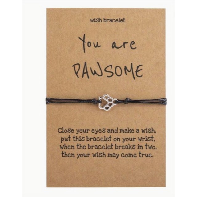 Zapestnica s tačko in posvetilom YOU ARE PAWSOME