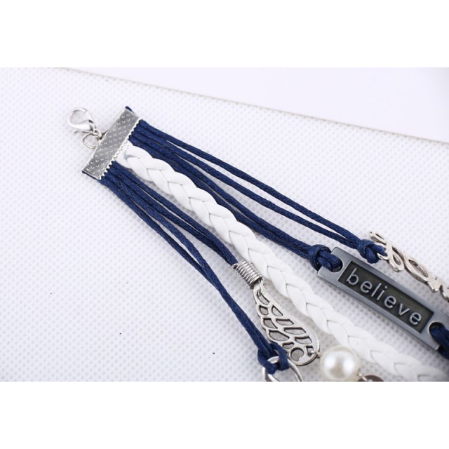 Infinity zapestnica temno modra Love Believe