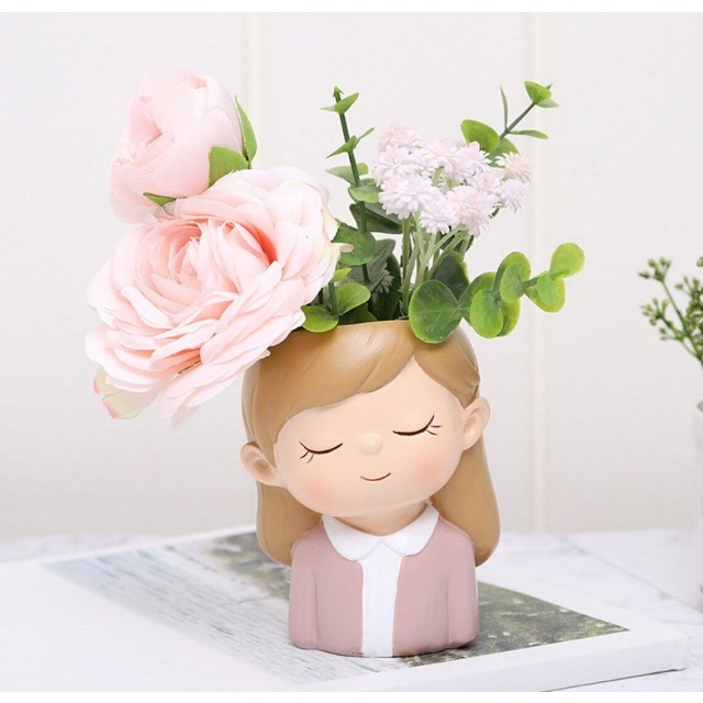 Cvetlični lonček DEKLICA Z ZAPRTIMI OČMI