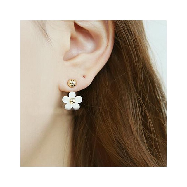 Uhani rožice dve barvi hit