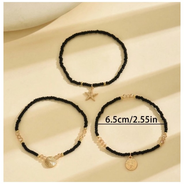 Komplet zapestnic za nogo – morski stil