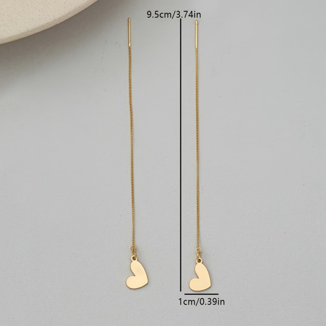 Personalizirani viseči uhani s srcem in gravuro po želji