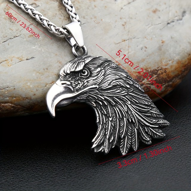 Moška verižica z orlovo glavo 
