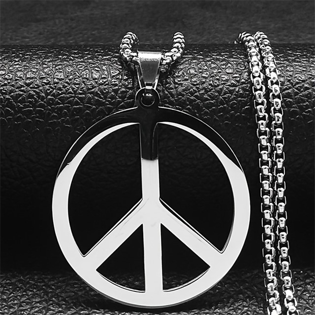 Ogrlica Peace iz nerjavečega jekla