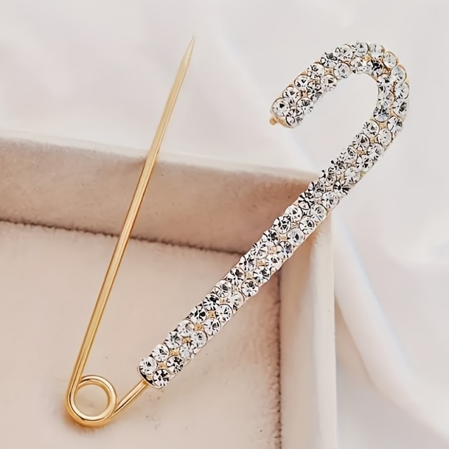 Elegantna broška v obliki sponke 2 barvi