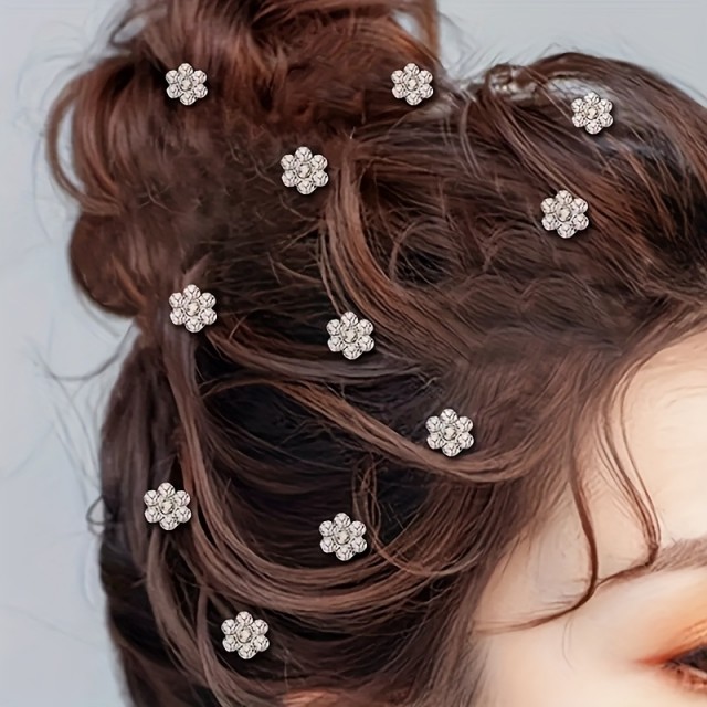 Komplet 10 špangic v obliki rožice