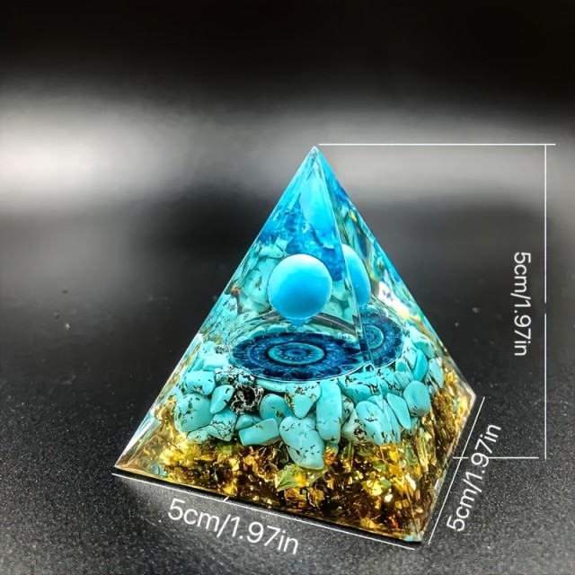 Orgonitna piramida s turkizom 5cm