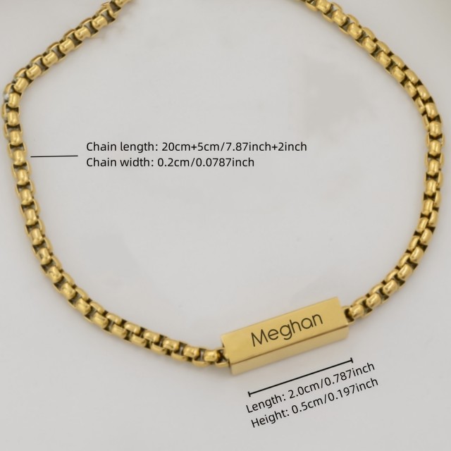 Personalizirana moška zapestnica z gravuro po želji