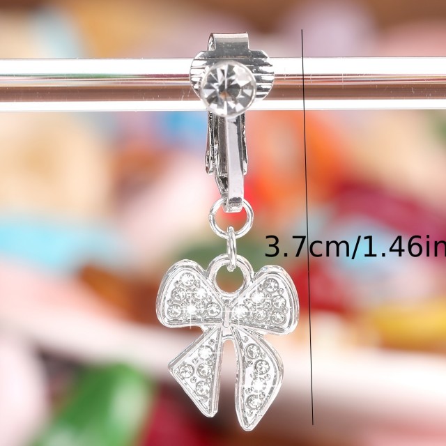 Piercing za popek brez prebadanja - s pentljo