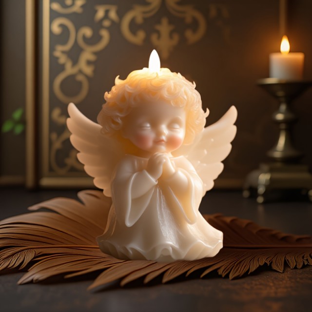 Model za sveče v obliki angela s krili