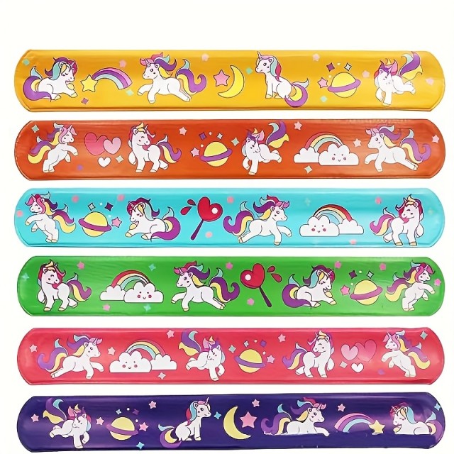 Komplet 12 različnih zapestnic z motivom samoroga