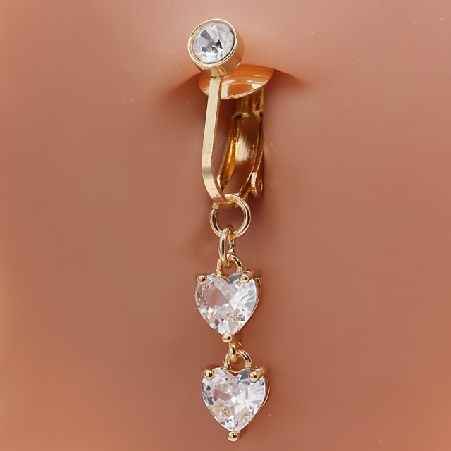 Piercing za popek brez prebadanja - dvoje src 