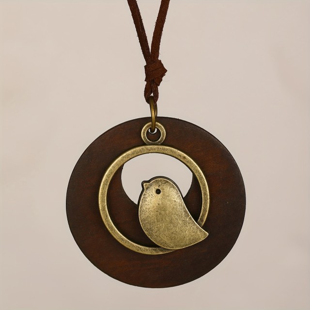 Vintage ogrlica s ptičjim obeskom 3 barve