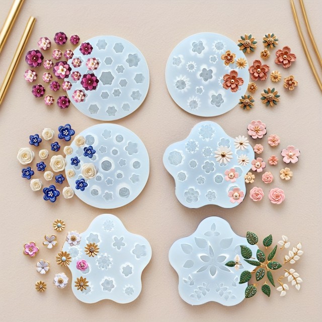 Komplet 6 mini silikonov za dekoracijo sveč mil tort