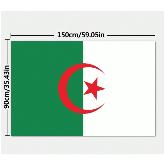 Zastava Alžirije 90 × 150 cm – alžirska zastava Alžirija