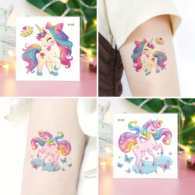 Komplet 20 čarobnih začasnih tatujev samorogi