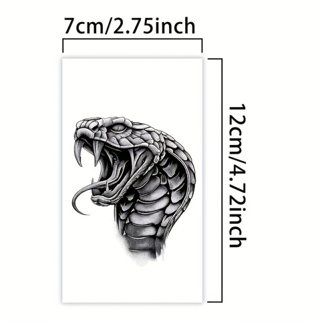 Realistična 3D začasna tetovaža kače