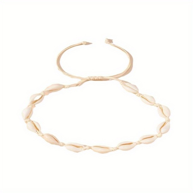 Poletni komplet ogrlice in zapestnice s školjkami 2barvi