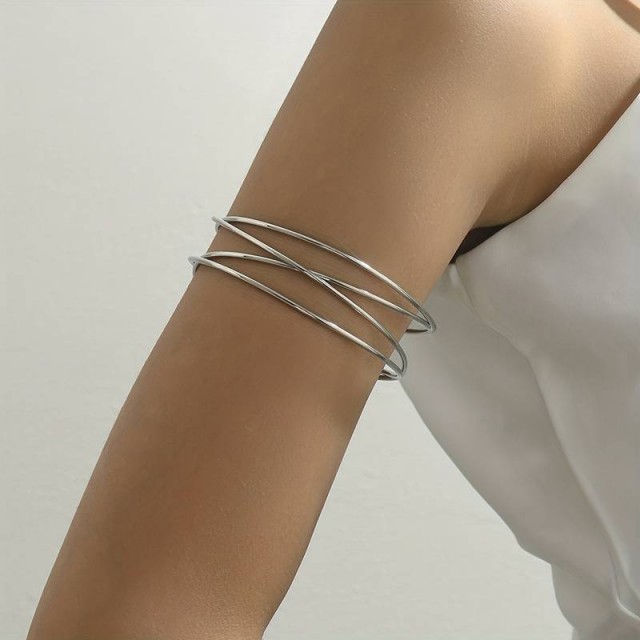 Čudovita večslojna kovinska zapestnica za roko, 2 barvi