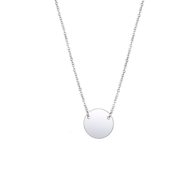 Personalizirana ogrlica z okroglim obeskom in gravuro po želji