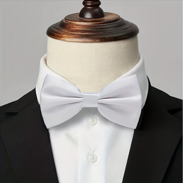 Moški metuljček v beli barvi