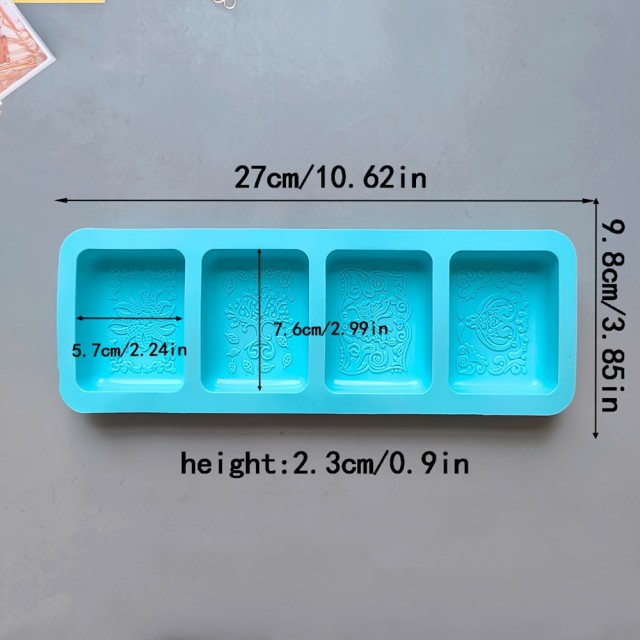 Pravokotni model za milo z vzorci, DIY model