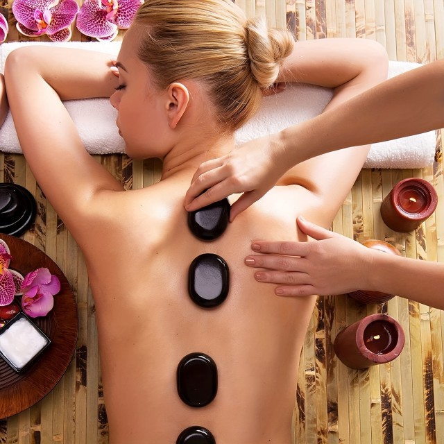 12 kosov lava kamenčkov za masažo - črni lava masažni kamenčki