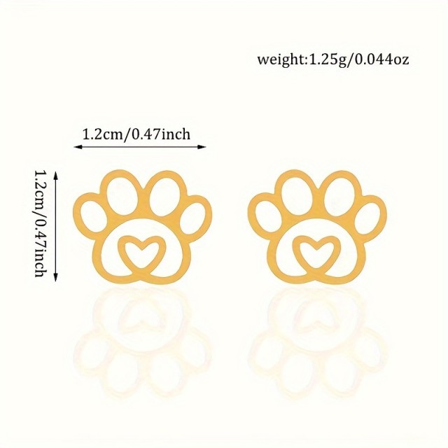 Prikupni vtični uhani s tačko in srcem