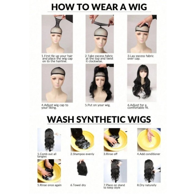 Bakreno rdeča dolga lasulja 