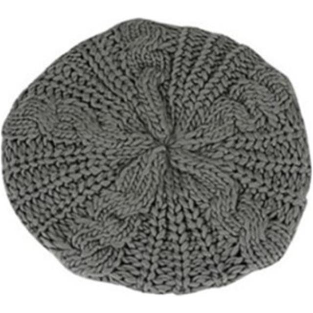 Baretka siva pletena