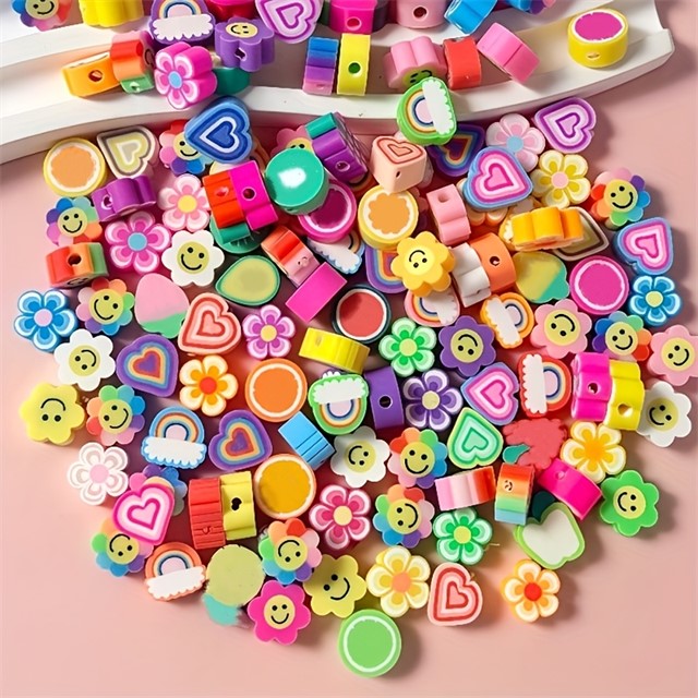 Fimo perle pisani mix – komplet 50 kosov