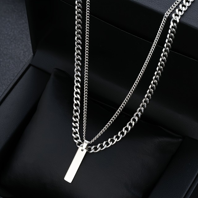 Personalizirana dvojna moška verižica z gravuro po vaših željah