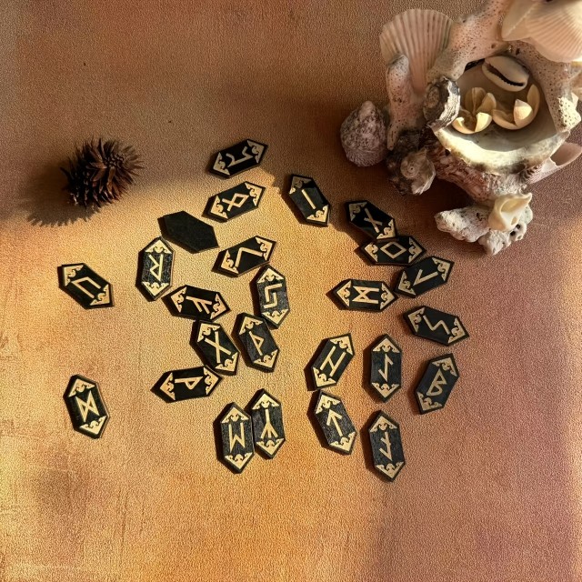 Komplet 24 run z navodili in črno darilno vrečko