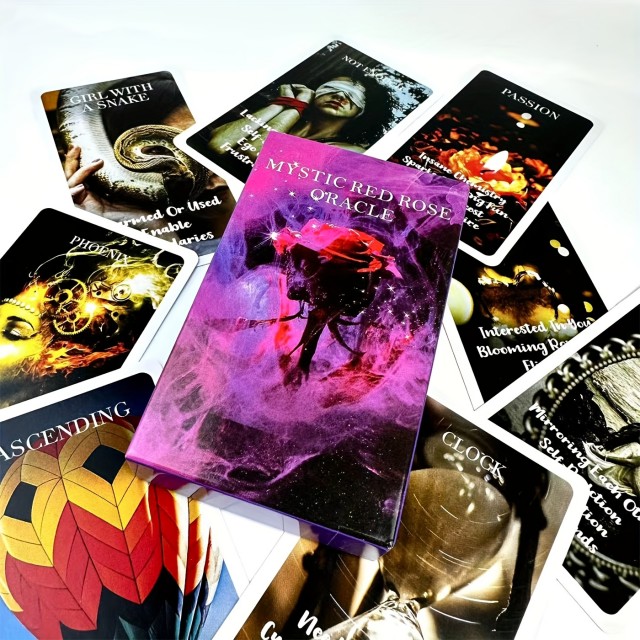 Komplet orakeljskih kart Mistična Rdeča Vrtnica 