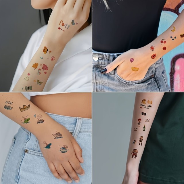Komplet 30 začasnih tattoo nalepk za otroke
