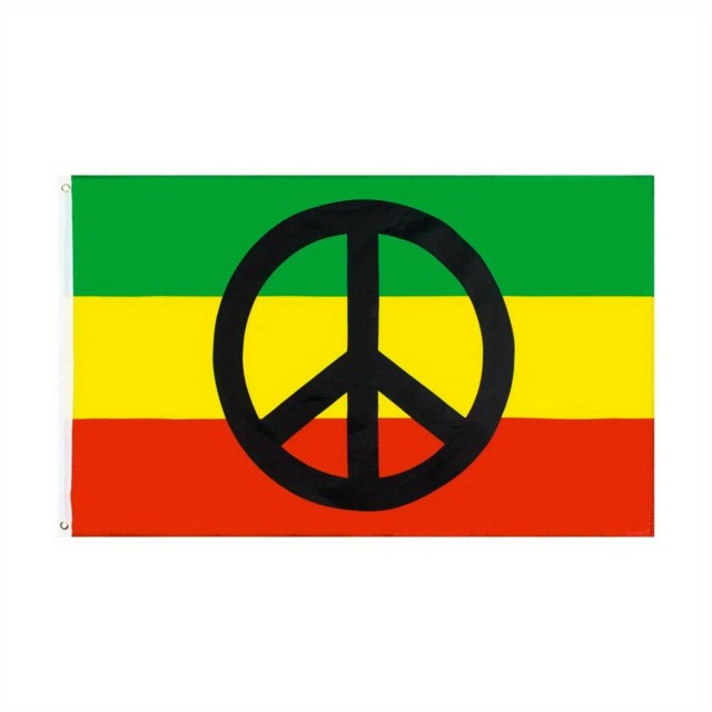 Zabavna Rasta Peace zastava 90cmX150cm